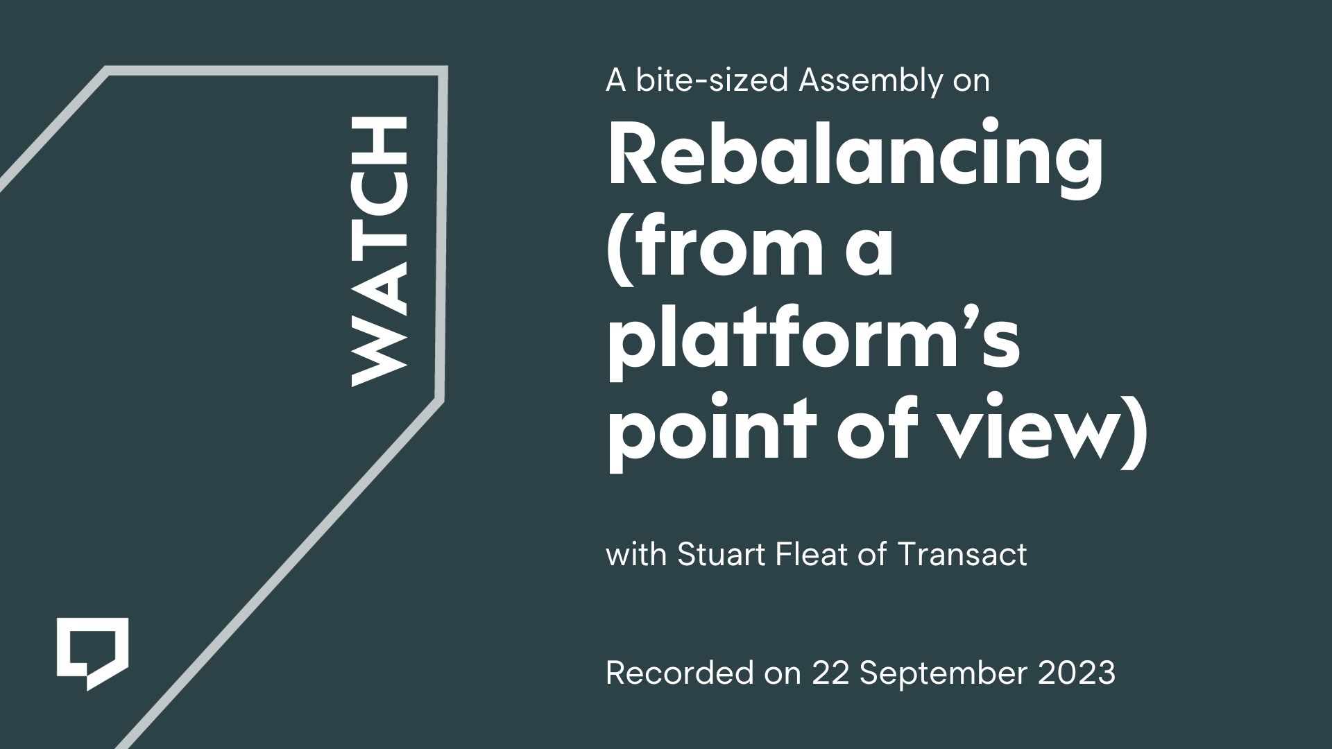 A bite-sized Assembly on rebalancing